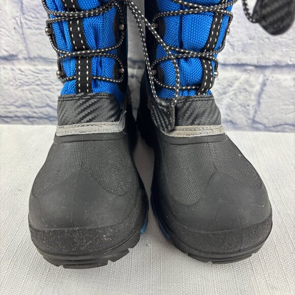 Kamik Boys Youth 4 Luke 3 Blue Black Insulated Waterproof Winter Snow Boots - Picture 5 of 12